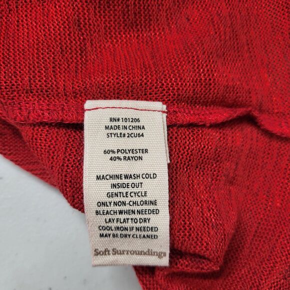 Soft Surroundings Valentina Sweater Top Womens Large Zip Long Sleeve Lightweight - Picture 13 of 15